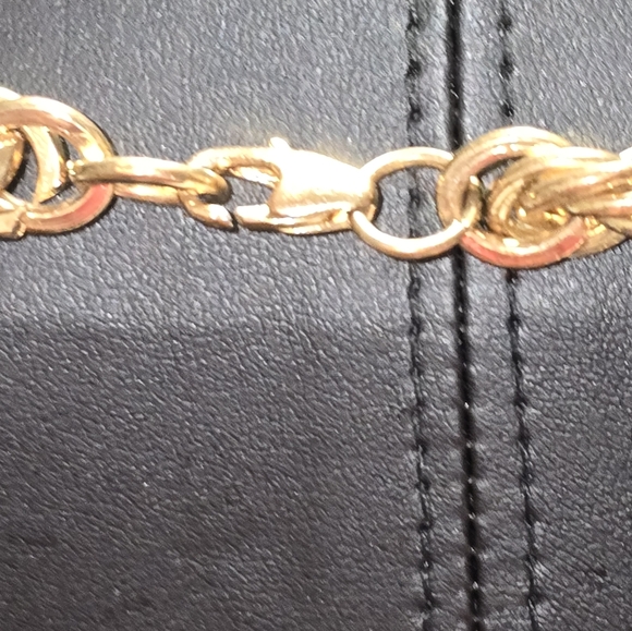 Vintage Hip Hop Gold Tone Rope Neck Chain 18 - Picture 3 of 4